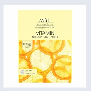 Mascarilla facial en lámina Embiel Vitamin Intensive Mask Sheet, 10 unidades, mascarilla coreana para el cuidado de la piel, mascarilla facial coreana. - Product Image 2