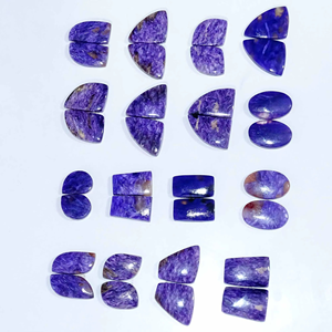 Par de Charoites al por Mayor, Gemas Sueltas en Cabujón, a Granel para Joyería, Gemas AMAN GEMS JEWELLERY - Product Image 5