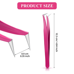 Pinzas profesionales para extensión de pestañas con puntas de fibra de la mejor calidad para un agarre perfecto a las pestañas, nunca se deslizan ni siquiera las pestañas individuales. - Product Image 4