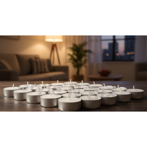 PDTL– 08 (Blanc) – Lot de 50 bougies chauffe-plat parfumées pour Noël, Pâques, anniversaires, la Saint-Valentin et les célébrations de Diwali - Product Image 5