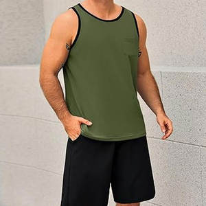 Camisetas sin mangas para hombre, deportivas, para gimnasio, camiseta muscular sin mangas, informal, básica, de verano, para fitness, con bolsillo, para culturismo - Product Image 4