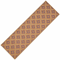 Customizable 100% Jute Eco-Friendly Modern Flat Weave Medium Pile Runner Rug 2x6 Feet Natural Tan Checkered Pattern Carpet