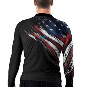เสื้อรัดกล้ามเนื้อสำหรับผู้ชาย MMA ปี 2026 ZABEX SPORTS แบบพิมพ์ลายดิจิตอลตามสั่ง ป้องกันแบคทีเรีย แขนยาว ผลิตจากผ้าสแปนเด็กซ์/โพลีเอสเตอร์ ยืดหยุ่นได้ เหมาะสำหรับออกกำลังกายที่ยิม - Product Image 5