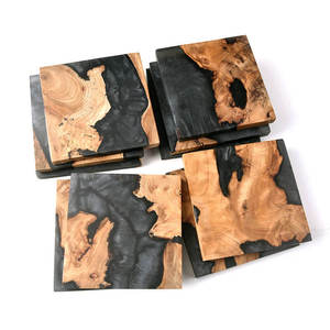 Plateau de service traditionnel en résine écologique, peint à la main, carré, avec poignée rose, pour la décoration de la maison, plateau de rangement, Décor Impex - Product Image 5