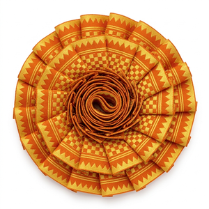 ริบบิ้นผ้าตกแต่งสีส้มทองขนาด 31 มม. จาก Neelkamal Industries สำหรับงานออกแบบตกแต่งร้านค้า งานฝีมือ และการจัดแสดง - Product Image 4