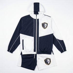 Custom Outdoor Lightweight Nylon <b>Jacket</b> and Shorts Color Block <b>Workout</b> Set Fashion Men's windbreaker Shorts Set Men's Casual - Product Image 1