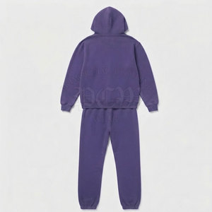 Ensemble de survêtement tendance hiver déchiré, mode décontractée, moderne, élégant et confortable pour homme, tenue assortie pour le quotidien - Product Image 5