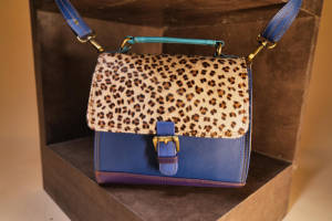 Bolso bandolera de Color rechoncho de cuero reciclado de nuevo estilo, bolso de cuero de piel con estampado de animales de alta calidad, bolso de hombro multicolor para mujer - Product Image 5