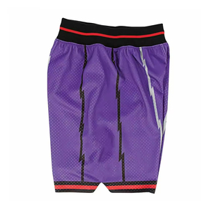 Men's Purple Basketball Shorts Sublimated Print Elastic Waist Breathable Mesh All Seasons Regular Fit Pattern - Product Image 3