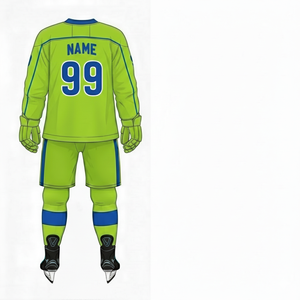 Jersey de Hockey sobre Hielo Personalizado al por Mayor OEM |   Uniformes de Hockey sobre Hielo Transpirables de Malla con Logotipo Personalizado, Fabricante de Uniformes de Hockey sobre Hielo OEM - Product Image 4