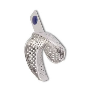 Premium Dental Impression Tray with Edge L3 Solid Lower Size M Stainless Steel Reusable Autoclavable Perforation Free - Product Image 5