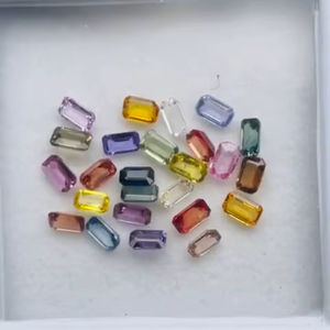 Saphir naturel multicolore, taille émeraude, 8,47 carats, qualité AAA, avec lueur et belle variété de couleurs, parfait pour la création de bijoux. - Product Image 6