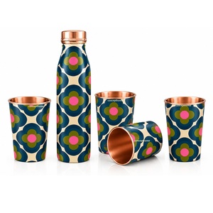 <b>Pink</b> Giraffe Pattern Metal Water <b>Bottle</b> with Lids Portable Travel Drinkware Cartoon Design - Product Image 4