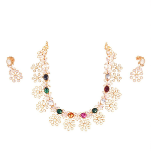 Kemp Stone Embellished Short Necklace Set-Fashion Jewelry - Product Image 1