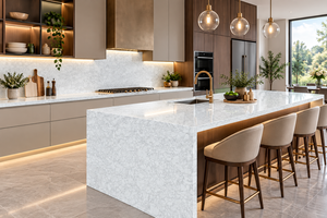 Comptoirs en quartz poli gris Afyon de haute qualité pour grossistes – Plans de travail personnalisés pour salles de bain et îlots de cuisine – Dalles finition premium - Product Image 6