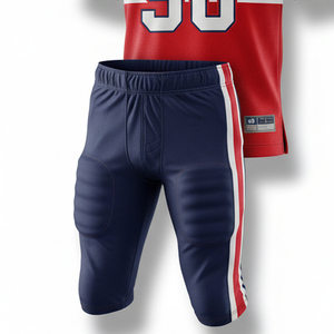 Youth American Football Uniforms Custom Logo Sublimated Jersey Set For Training <b>Matches</b> High Strength Polyester Fabric - Product Image 2