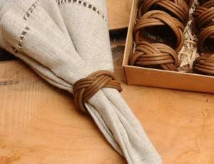 Anneaux de serviette, lot de 8, décoration de table, anneau de serviette tissé, cadeau de mariage unique. Porte-serviettes - Product Image 3