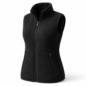 Gilet en polaire à poils longs pour femme en gros - Options personnalisées disponibles directement du fabricant - Product Image 3