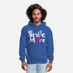 Sweat-shirt à capuche gris pour homme, coupe classique, décontracté, en coton tricoté, avec poche avant, pour l'automne - Product Image 3