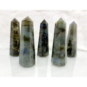 Tour en cristal de labradorite naturelle artisanale, obélisque, figurine, artisanat en cristal de style ancien pour le Feng Shui et les produits de massage - Product Image 3
