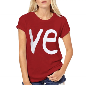 Camiseta de Verano para Mujer, Estilo Urbano, Corte Holgado, 100% Algodón, Logotipo de Marca Personalizado, Cuello Redondo, Manga Corta, Antiencogimiento - Product Image 2