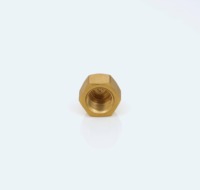 Écrou de raccordement HVAC pour réfrigération, 1/4 pouce, en laiton forgé, 45 degrés, filetage SAE 5/8-18 UNF, 800 PSI, usiné CNC, tête hexagonale, Inde
