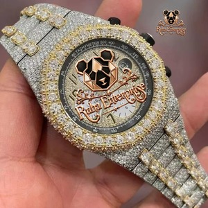 Sterling Silver Analog Quartz <b>Men</b> Stainless Steel Round Case Wristwatch with Brilliant Stone Details <b>for</b> <b>Men</b> and Women - Product Image 5