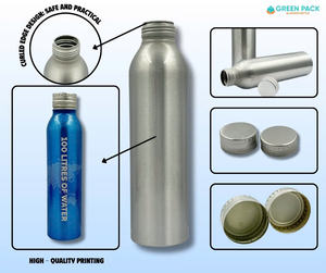 Botellas de Agua de Aluminio Reutilizables y Reciclables de Alta Calidad y Peso Ligero con Impresión de Logotipo Personalizado, Botellas Premium para Bebidas - Product Image 2