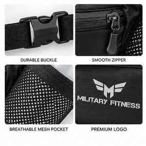 Nylon Running Waist <b>Bag</b> Breathable Sports Belt Pouch Water Bottle <b>Holder</b> for Fitness Cycling Outdoor Training Running Belt - Product Image 5