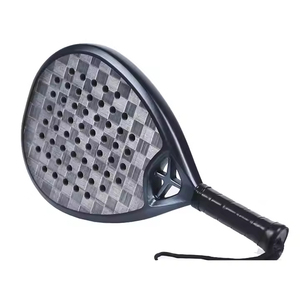 Raqueta de Pádel Profesional Personalizada de Alta Calidad, Raqueta de Pádel de Carbono 18K con Forma de Lágrima y Patrón a Cuadros - Product Image 6