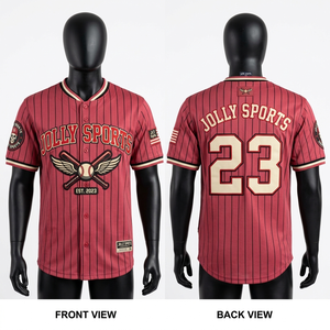 Mens 220 GSM <b>Polyester</b> Baseball Jersey Pink Black Pinstripe Embroidery Patch Logo 100% cotton T-<b>shirt</b> for men loose fit printed - Product Image 2