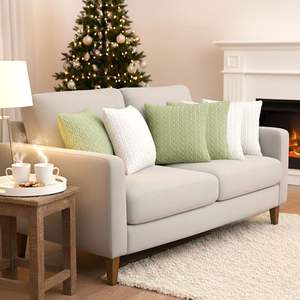 SOGA Ensemble de 6 housses de coussin décoratives en tricot torsadé de 45 cm, style pur et frais, pour canapés de salon et de chambre - Product Image 6