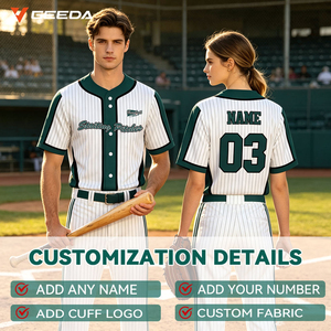 Custom <b>Baseball</b> Uniform Set Sublimated Jersey Pants Breathable Quick Dry 100% Polyester Unisex OEM ODM Wholesale Manufacturer - Product Image 4
