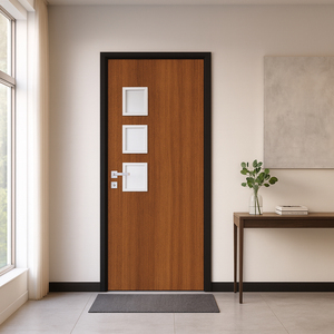 Puerta de Diseño de PVC Premium, Impermeable, Resistente a los Arañazos y a las Termitas, Elegante Puerta para Proyectos de Mejora del Hogar - Product Image 1