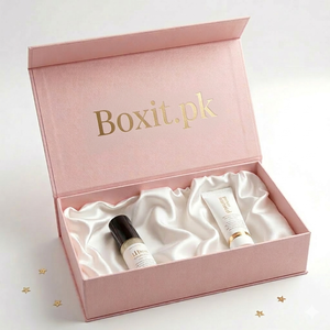 Caja de Regalo de Lujo Personalizada para Productos de Cuidado de la Piel, Cajas Cosméticas de Papel Rosa - Product Image 5