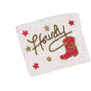 Monedero con Cierre y Diseño Moderno, Bordado con Cuentas, Hecho a Mano, para Mujeres y Niñas, por MD HANDICRAFTS - Product Image 1