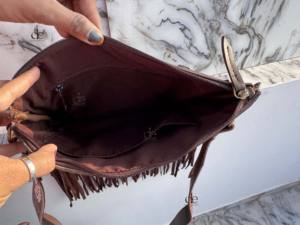 Sac fourre-tout à franges en cuir sculpté Offre Spéciale élégant sac à main en fourrure de vachette pour femmes à usage multiple - Product Image 6