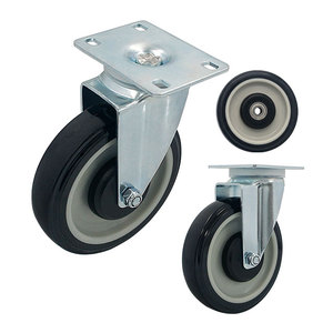 Roues pour banc de travail mobile en bois, roulettes pivotantes robustes en TPU de 5 pouces pour tables d'assemblage, faible MOQ - Product Image 1