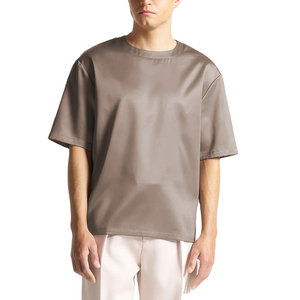 เสื้อยืดผู้ชายทรงโอเวอร์ไซส์ ดีไซน์ใหม่ น้ำหนักเบา ทันสมัย บริการ OEM ตามความต้องการ รับผลิตสีตามสั่ง - Product Image 5