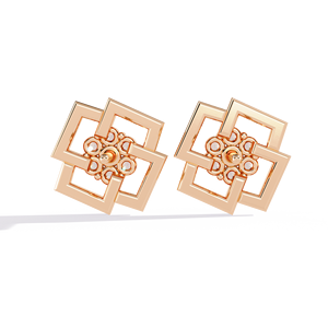 Pendientes de Diamantes Cultivados en Laboratorio con Corte Redondo de Diseño Único, Oro de 14K, Certificados por IGI, para Regalo, Fiesta y Aniversario - Product Image 4