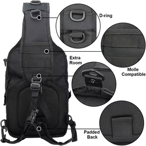 Sac de poitrine tactique pour hommes, sac à bandoulière multifonctionnel, sac messager pour le camping, la randonnée, la chasse, les activités de plein air - Product Image 3