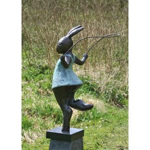 Skeeping Rabbit Statue For Garden Ornament handmade Bronze Rabbit Sculpture Outdoor Lawn Farm Decor Figurine - Product Image 5