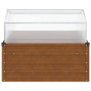 Jardinera de Acero Resistente a la Intemperie de 39.4x39.4x30.3 Pulgadas, Macetas y Jardineras de Acero Envejecido - Product Image 4