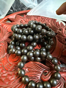 Pulsera Clásica Unisex de Cuentas de Madera Negra de 8mm-18mm, Accesorio de Meditación - Product Image 5