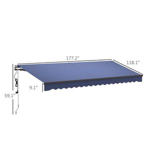 Tenda Laterale Estensibile Retrattile in Lega di Alluminio con Finitura Rivestita in PVC Max. Larghezza 6m per Uso Residenziale con Illuminazione LED - Product Image 3