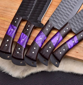 ชุดมีดเชฟเหล็กกล้าคาร์บอนสูงทำมือ 5 ชิ้น LEGACY BLADES เคลือบสีดำ ใบมีดตรง ใช้ได้ทั้งมือซ้ายและขวา คมกริบ ผลิตตามสั่ง ยั่งยืน - Product Image 1