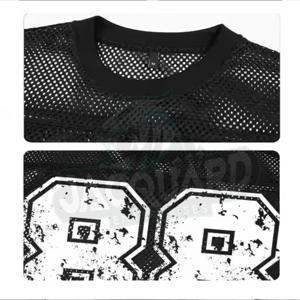 Camiseta de malla con gráfico impreso personalizado para hombre, ropa deportiva informal, proveedor de marca privada OEM - Product Image 3