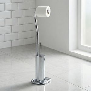 MIT moderne ménage stockage salle de bain métal Tube support papier et porte-brosse fabriqué à Taiwan vente - Product Image 2