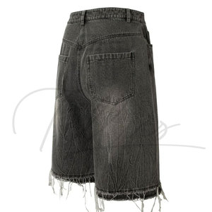 Shorts en jean pour homme, couleur unie, sur mesure, nouveau style, haute qualité, confortables et décontractés, en vente. - Product Image 3