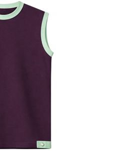 Conjunto de dos piezas para hombre, camiseta sin mangas y pantalones cortos, informal, de verano, de algodón, color verde menta, con cordón ajustable. - Product Image 2